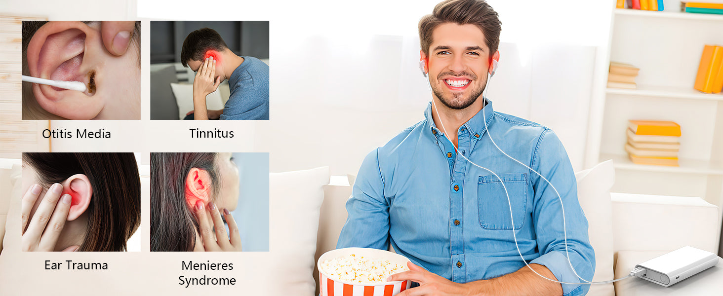 Tinnitus Ear Laser Therapy 650nm LLLT Irradiation Laser Physiotherapy Earplug Otitis Media Deafness  Hypertension Treatment - Path to Self-Improvement