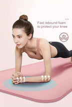 1pc Solid Color Non-Slip Soft Yoga Mat, 10MM Thickness Fitness Mat, Suitable For Gymnastics, Exercise, Pilates - Path to Self-Improvement