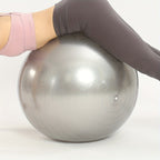 1pc Extra Large Thickened Yoga Ball, Silvery PVC Fitness Ball for Balance and Sensory Training, Adult Exercise Equipment with Air Pump and Nozzle Included - Path to Self-Improvement