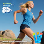 30-Pack Zero Sugar Electrolyte Sports Drink - Natural Fruit Flavors (Strawberry, Orange, Grape, Blueberry, Raspberry) - High-Efficiency Hydration with Potassium, Magnesium & Sodium - No Artificial Sweeteners, No Artificial Co