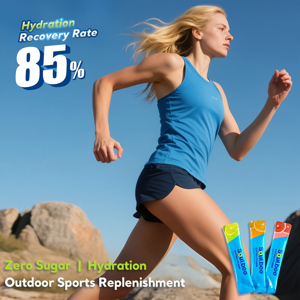 30-Pack Zero Sugar Electrolyte Sports Drink - Natural Fruit Flavors (Strawberry, Orange, Grape, Blueberry, Raspberry) - High-Efficiency Hydration with Potassium, Magnesium & Sodium - No Artificial Sweeteners, No Artificial Co