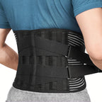 Adjustable Unisex Lumbar Support Belt, Breathable Waist Wrap for Gym, Yoga, Fitness, Exercise, Squat, Weightlifting - Hand Washable Buckle Closure Lower Back Brace - Path to Self-Improvement