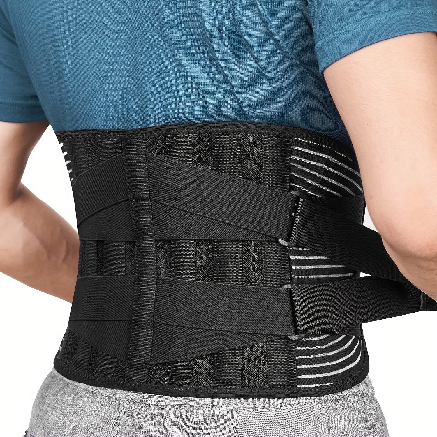 Adjustable Unisex Lumbar Support Belt, Breathable Waist Wrap for Gym, Yoga, Fitness, Exercise, Squat, Weightlifting - Hand Washable Buckle Closure Lower Back Brace - Path to Self-Improvement