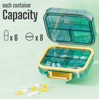 Medicine Pill Organizer Travel Cute Pill Container Small Pill Box for Vitamins