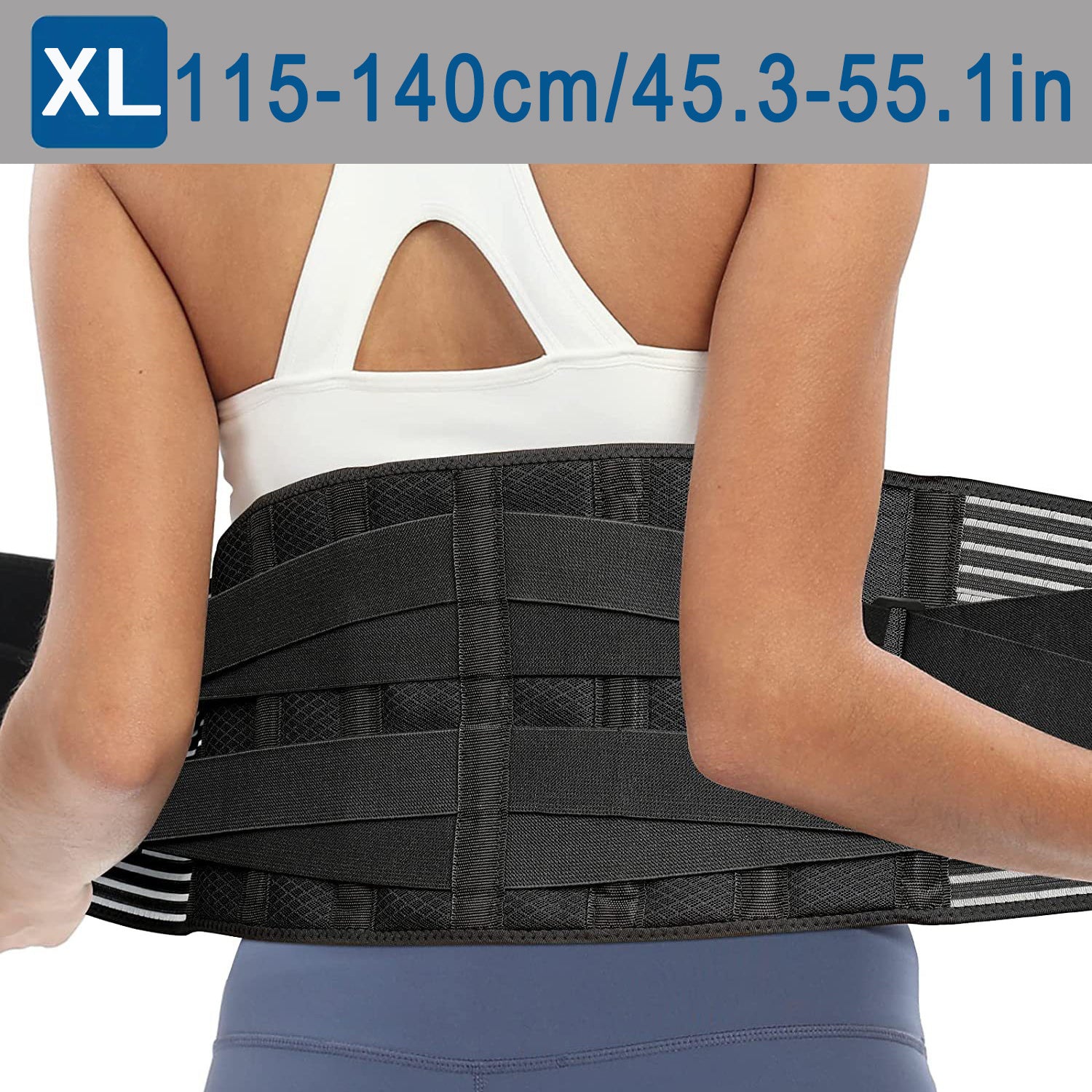 Adjustable Unisex Lumbar Support Belt, Breathable Waist Wrap for Gym, Yoga, Fitness, Exercise, Squat, Weightlifting - Hand Washable Buckle Closure Lower Back Brace - Path to Self-Improvement