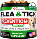 Flea and Tick Prevention for Dogs Chewables   All Natural Dog Flea &