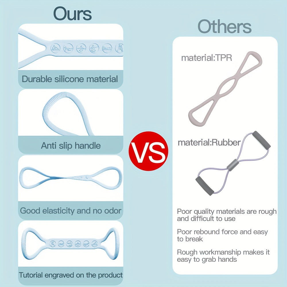 3pcs Silicone Resistance Bands Set, Non-Slip Medium Tension Stretch Straps for Fitness, Yoga, Strength Training, Home & Outdoor Exercise Equipment for Men and Women, Gym Accessories - Path to Self-Improvement