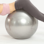 1pc Extra Large Thickened Yoga Ball, Silvery PVC Fitness Ball for Balance and Sensory Training, Adult Exercise Equipment with Air Pump and Nozzle Included - Path to Self-Improvement