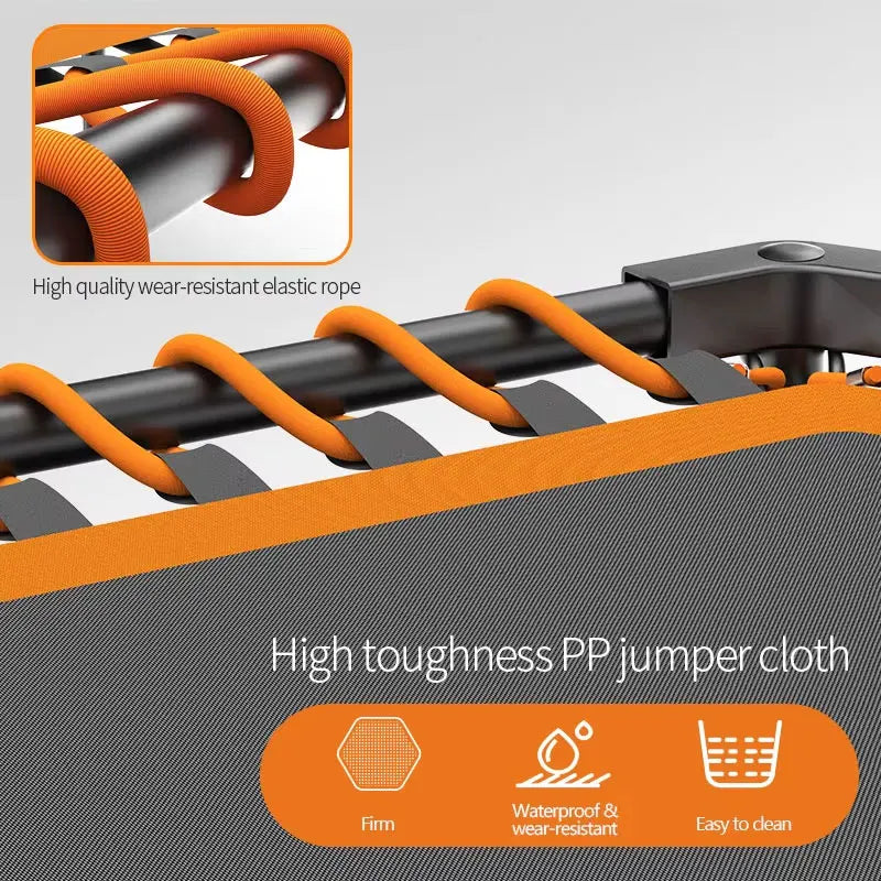 55 in adult trampoline, sports bounce, with U-shaped armrests, indoor fitness trampoline, maximum load 800 lbs