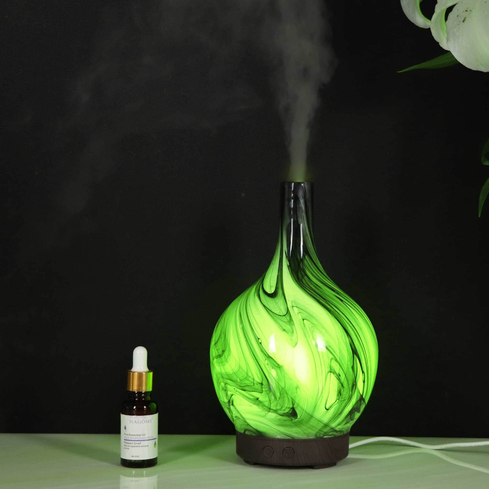 Essential Oil Aroma Diffuser - 100ml Glass Marble Aromatherapy Mist