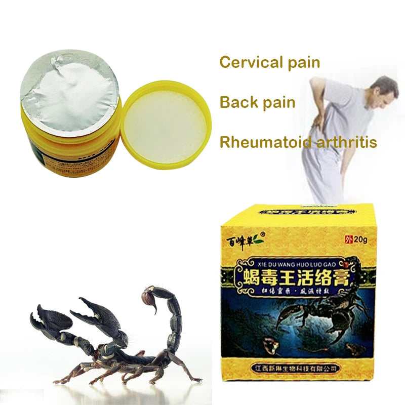 5 Pcs/lot Scorpion Ointment  Pain Plaster Tiger Balm Powerful Efficient Relief Headache Muscle Pain Rheumatism Arthritis