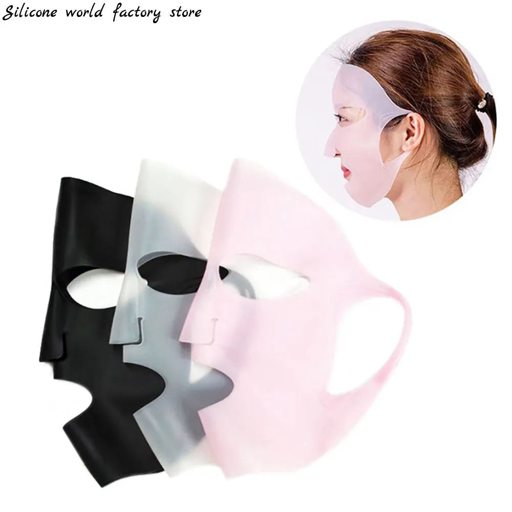 Silicone world Silicone Face Mask Reusable Moisturizing Lifting Firming Anti Wrinkle Face Firming Gel Sheet Mask Skin Care - Path to Self-Improvement