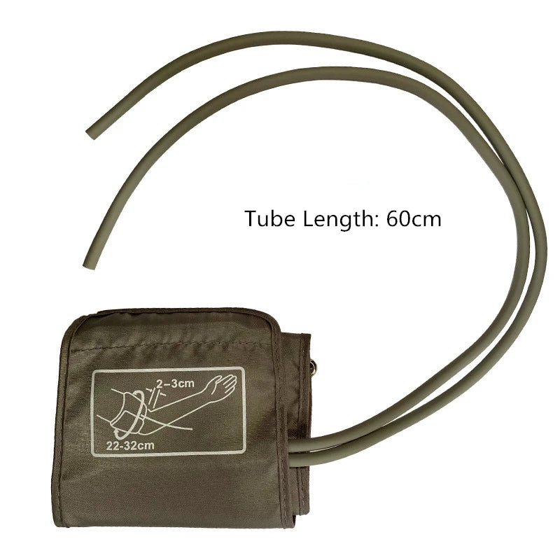 Adult Manual Arm Blood Pressure Monitor Cuff Belt Double Tube Mercury Sphygmomanometer Upper Cuff Sleeve Tonometer 22-32cm - Path to Self-Improvement