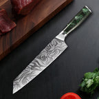  Damascus chef knife blade pattern and design