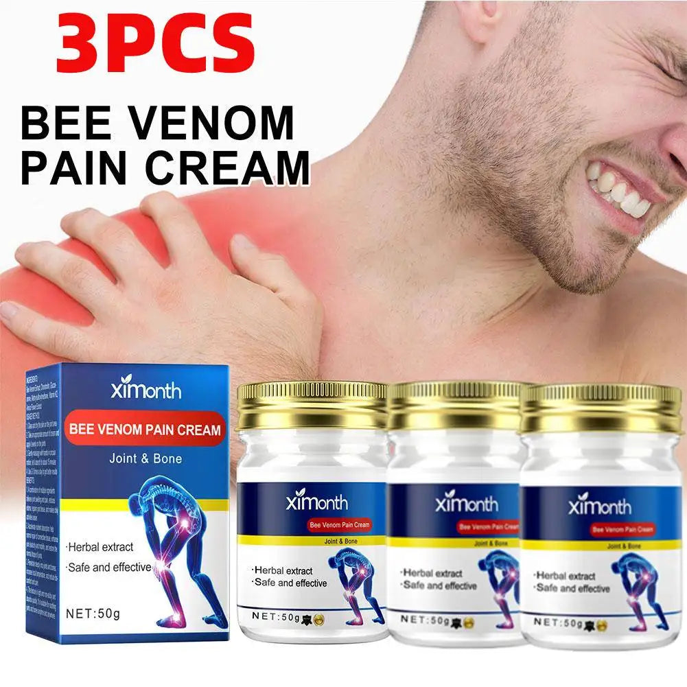 3pcs Bee Joint Pain Care Cream Relieve Lumbar and Knee Muscle Soreness Tratamiento Arthritis Sciatica Health Care - Path to Self-Improvement