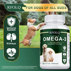 OMEGA-3 Supplement for Dogs - Reduces Hair Loss and Itching, Supports Joint, Brain and Heart Health, Skin & Hair Supplement