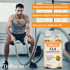 CLA Supplement 1000mg, 80% Active Conjugated Linoleic Acid for Women and Men, Support Weight Management & Fitness Goals, Non-GMO