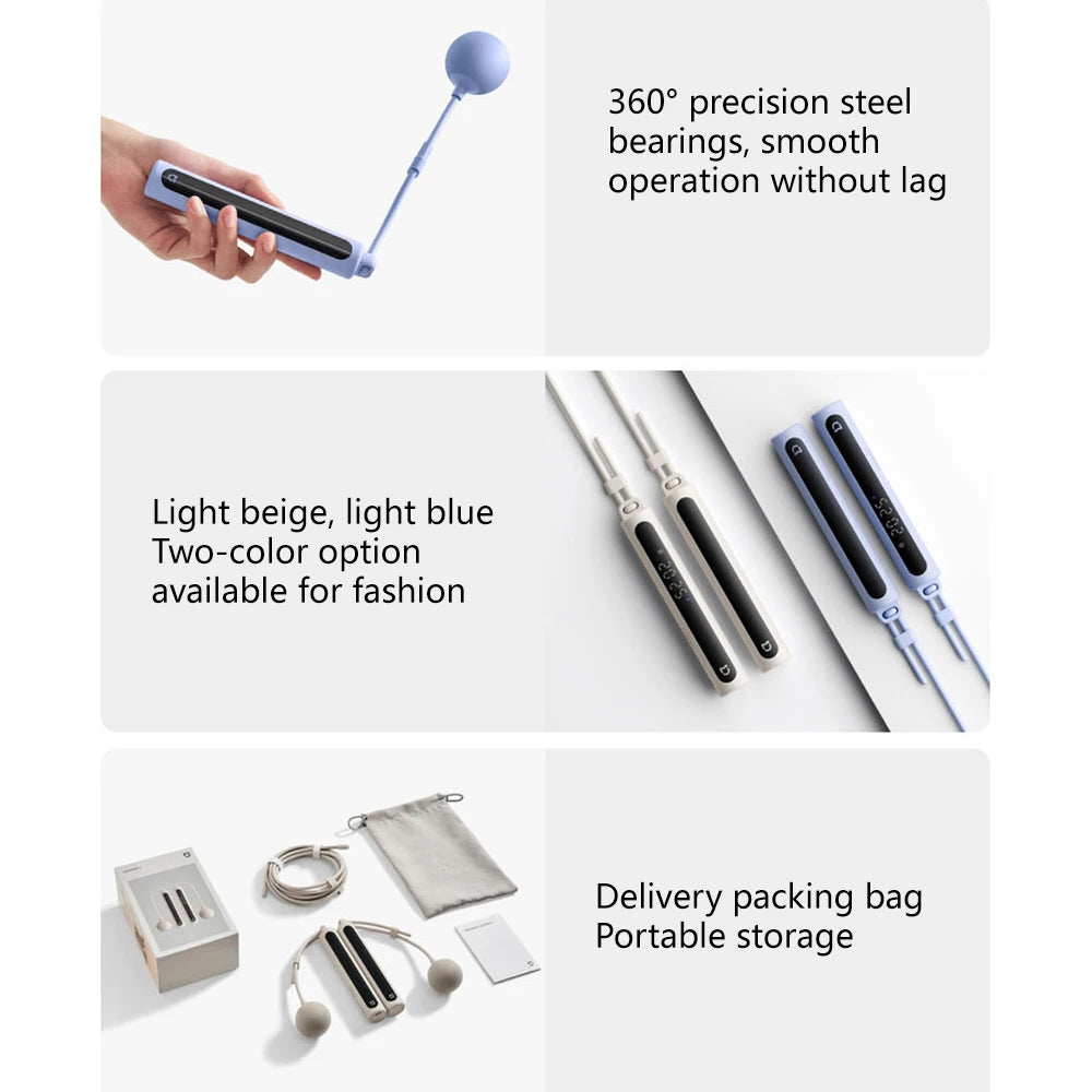 Xiaomi Mijia Smart Skipping Rope 2 Jump Rope Digital Display Counting Works With MiHome App Mi Fitness App
