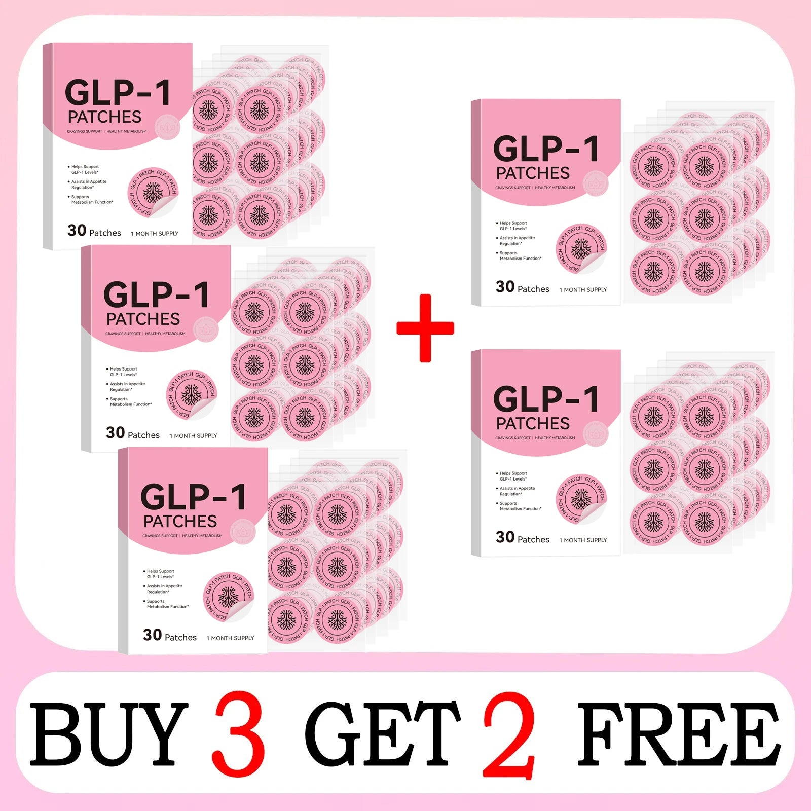 GLP-1 BODY PATCHES Original 30 pcs | Made from pure plants for hunger control | metabolism support | maintain energy