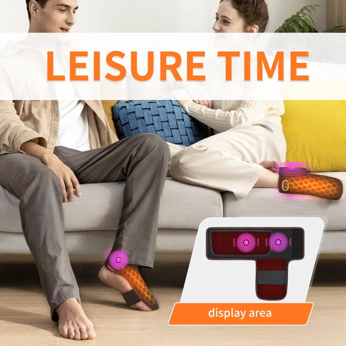 Wireless Ankle Heating Pad Electric Vibration Massage Heated Foot Hand Wrap for Wrist Ankle Rechargeable Heating Wristband Brace - Path to Self-Improvement