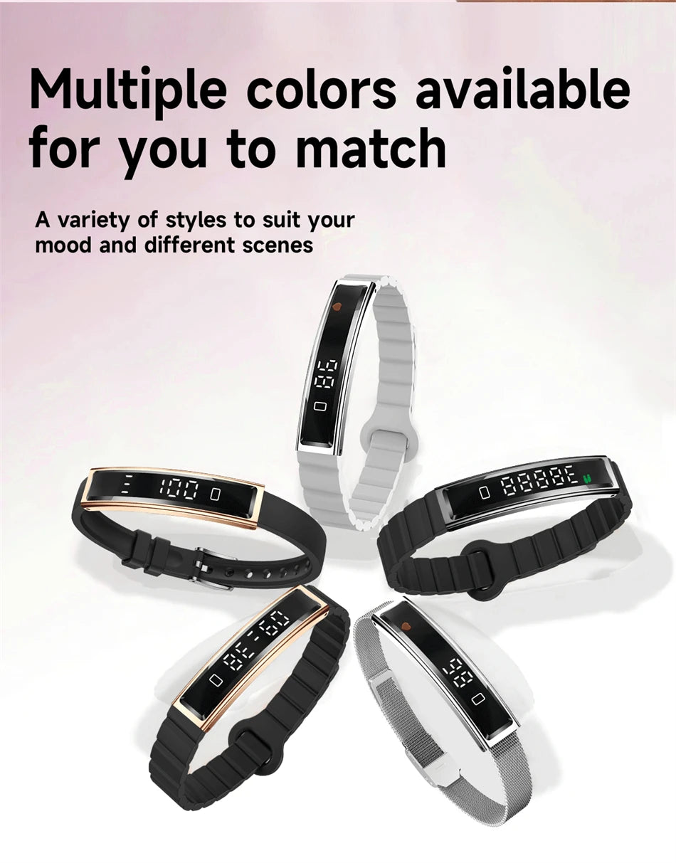 New Health Smart Bracelet Men Women Fitness Sports Band Stress Test HRV Monitor Waterproof Pedometer Smart Watch for Android iOS - Path to Self-Improvement