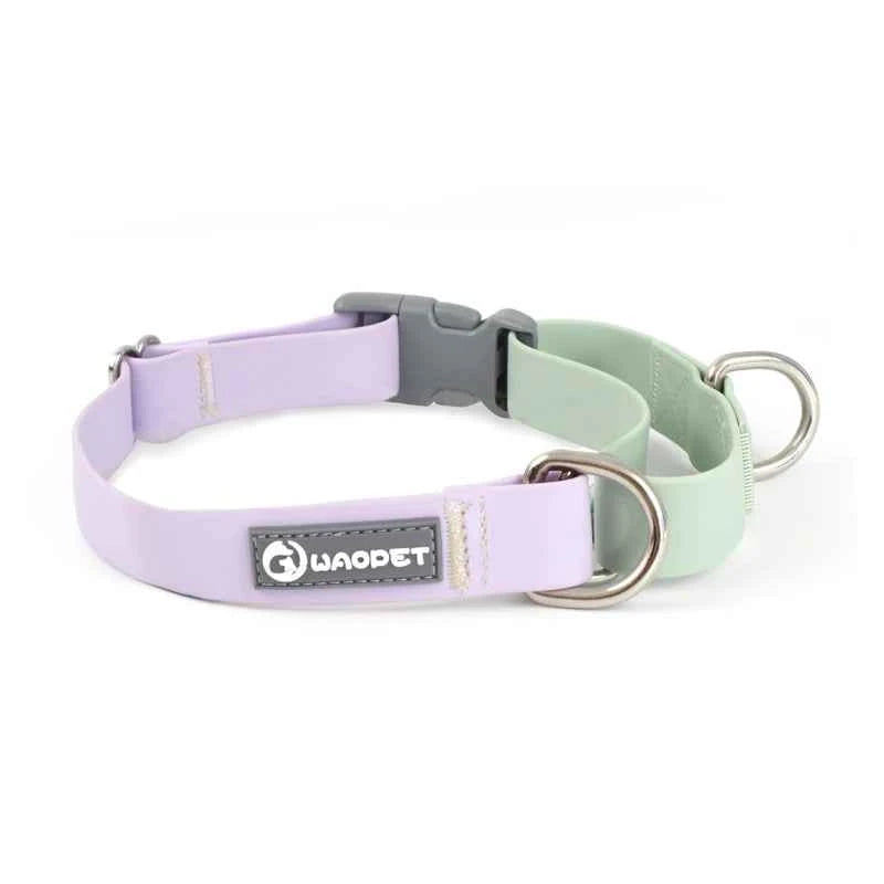 WAOPET PVC Waterproof Dog Collar for Large Medium and Small Dogs Pet Training Walking Dog German Shepherd Malinois New 2025