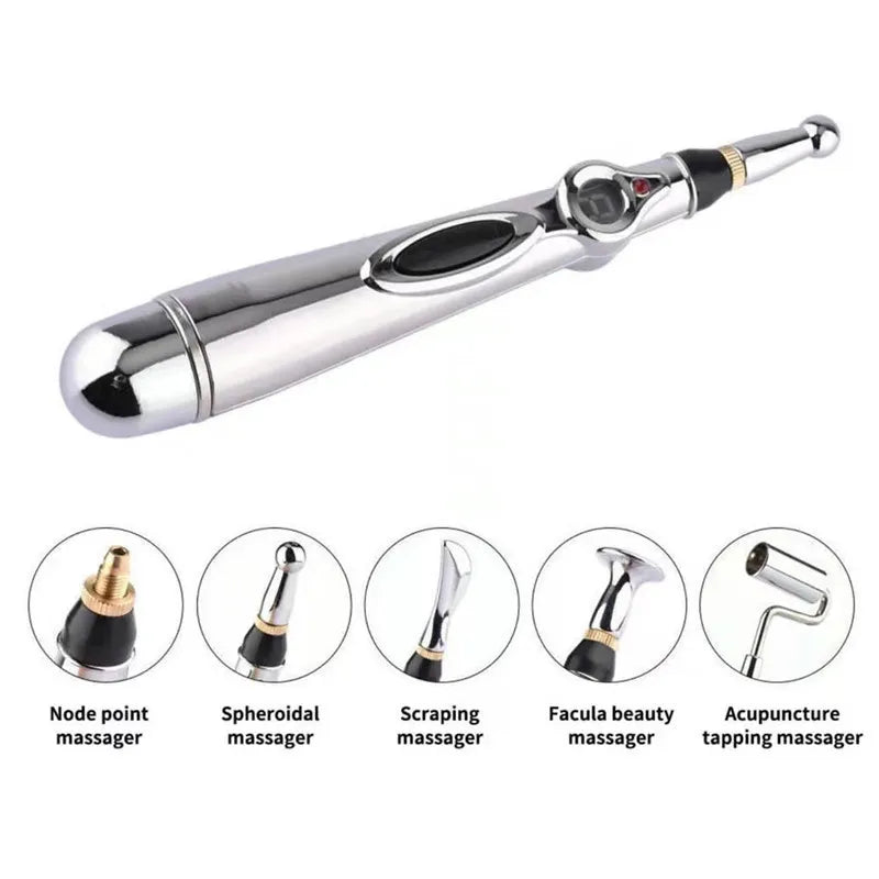 Electric Acupuncture Point Massage Pen Pain Relief Laser Therapy Electronic Meridian Energy Pen Body Head Back Neck Leg Massager