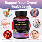 Berberine Dietary Supplement - with Ceylon Cinnamon,Metabolism, Healthy Weight Management, Circulatory Health,Immune System
