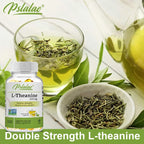L-Theanine Capsules 200 Mg, 120 Vegetarian Supplement Relieves Stress Supports Healthy Mood and Improves Focus