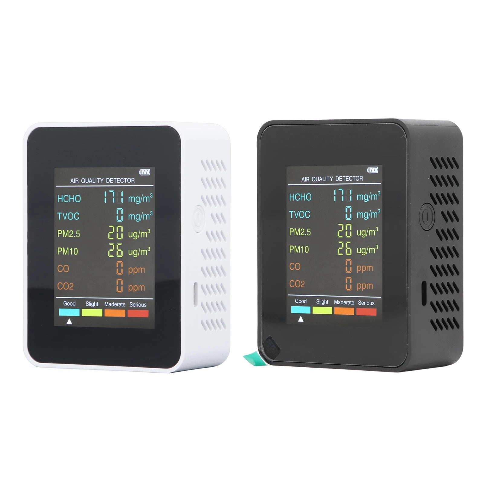 Air Quality Monitor Portable LCD Backlight Screen CO2 TVOC HCHO PM2.5 PM10 Detector with Alarm Indoor CO2 Monitor Air Monitor - Path to Self-Improvement