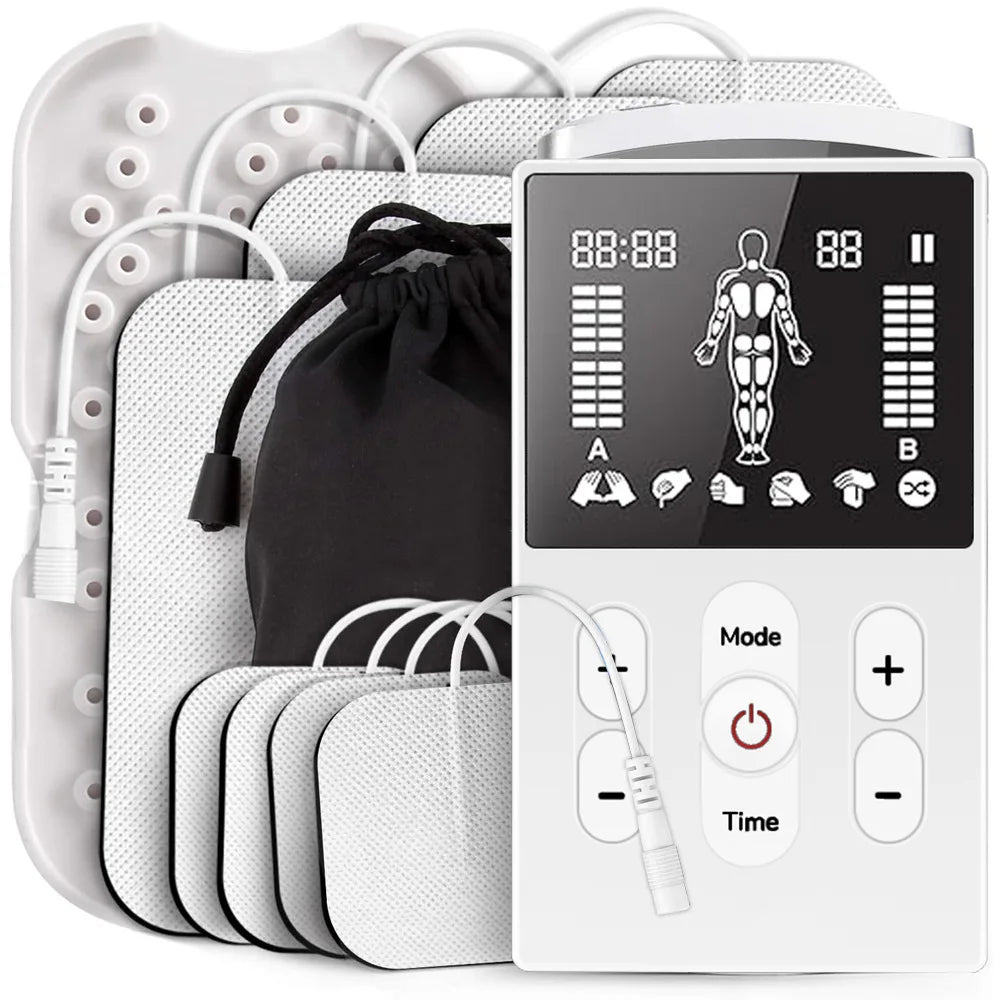 EMS Muscle Stimulator TENS-EMS Machine for Home Use,Muscle Toning Device &Recovery Massager with Electrodes Pads for Pain Relief