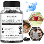Magnesium 7 Supplement, Natural Magnesium Capsules for Heart, Sleep, and Metabolism Support with Vitamin B6, Vegan, Non-GMO