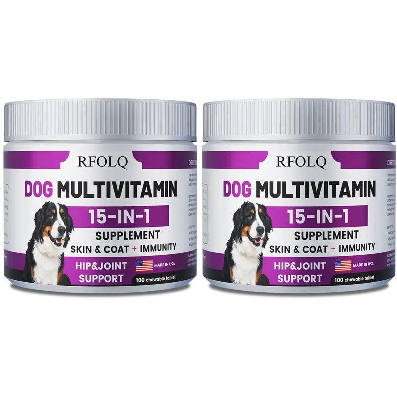 Dog Multivitamἱn - Promotes Healthy Skin and Coat, Supports Joint Health, Relieves Allergies and Aids Digestive Function - Path to Self-Improvement
