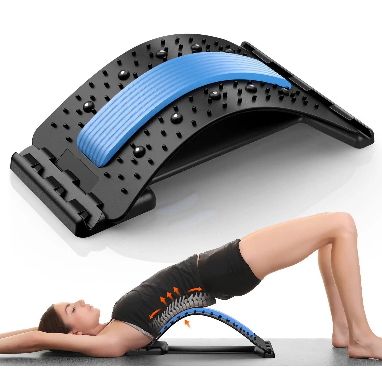 Back Stretcher for Back Pain Relief, Multi-Level Back Cracker Board, Lower and Upper Back Support for Herniated Disc - Path to Self-Improvement