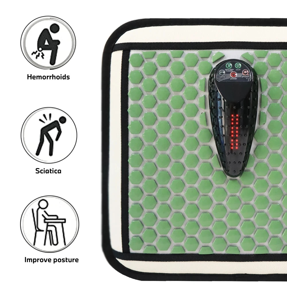 Pelvic Floor Buttock Muscle Massage Pad infrared Heated jade Mat Therapy Prostate Massage Pad pain Relief Tool Good For Heath - Path to Self-Improvement