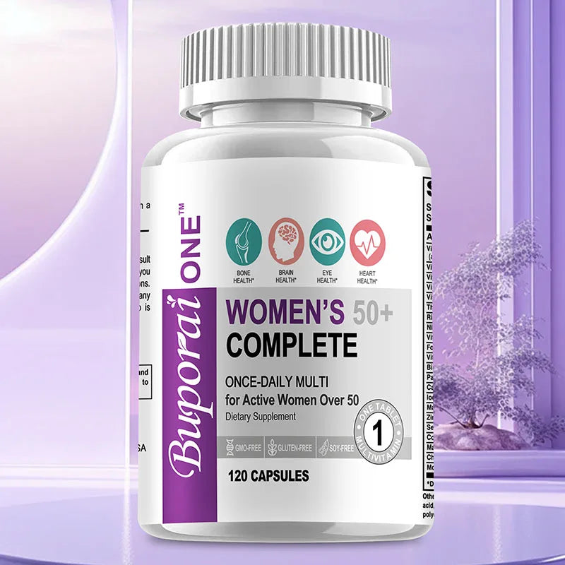 Women’s 50+ Complete Multivitamin - Supports Mental Clarity, Focus and Memory, Improves Digestion and Relieves Stress - Path to Self-Improvement