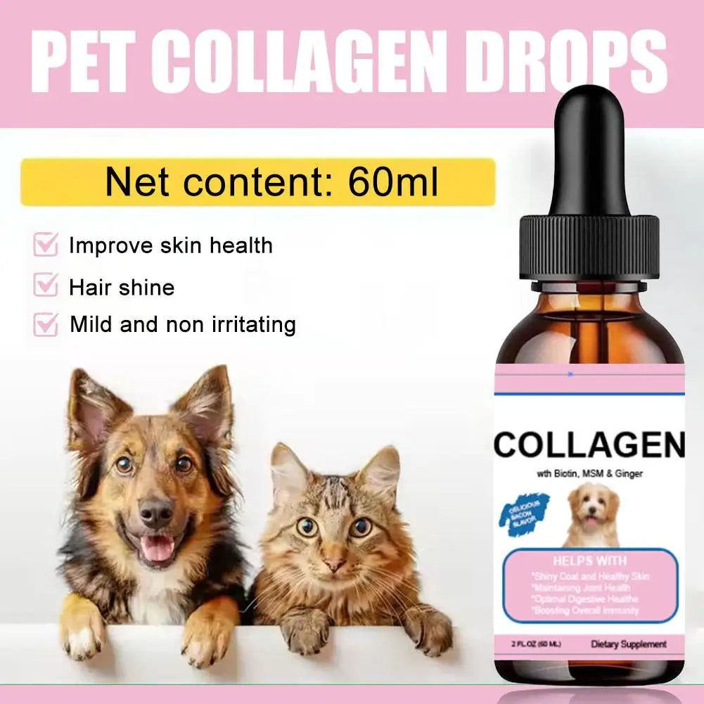 Pet Collagen Drops For Dogs And Cats Healthy Nutritional Supplement Protect Coat Enhance Body Condition Pet Nutritional Solution - Path to Self-Improvement
