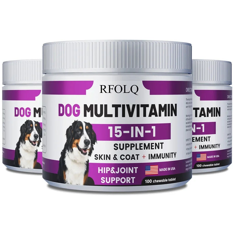 Dog Multivitamἱn - Promotes Healthy Skin and Coat, Supports Joint Health, Relieves Allergies and Aids Digestive Function - Path to Self-Improvement