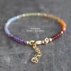 Crystal Bracelet for Anti Anxiety with Rose Quartz Amethyst Aventurine Citrine, Healing Gemstone Anxiety Bracelet for Women