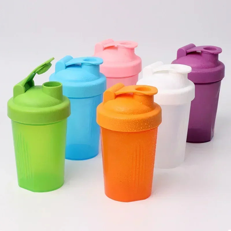 400ML Shaker Bottle Plastic Protein Shakes Bottle with Whisk Leakproof