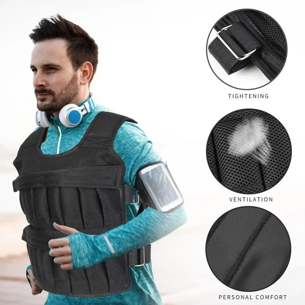 3/20/15/35/50kg Weighted Vest Adjustable Weighted Exercise Vest Workout Equipment for Running Training Workout Jogging Walking