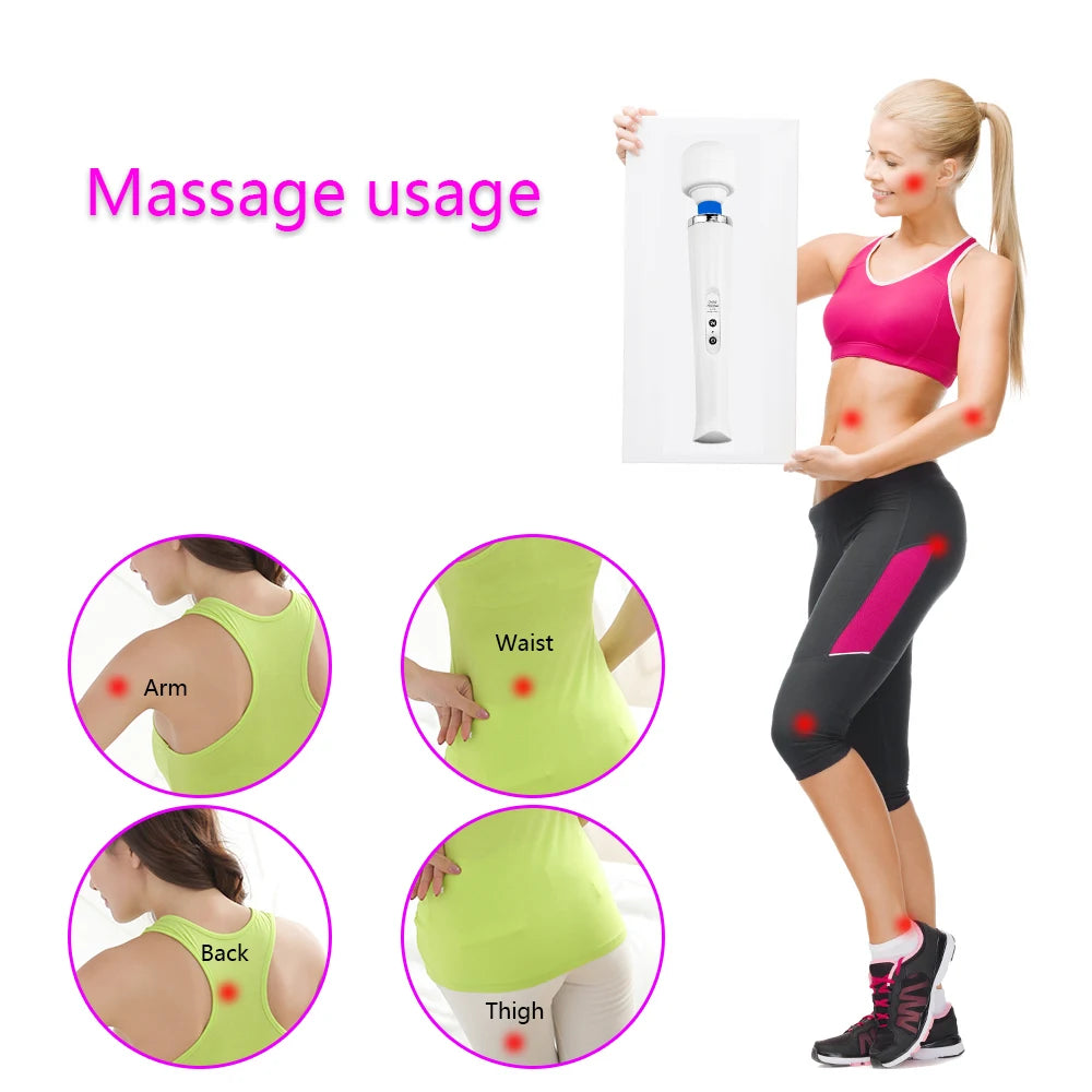 Electric Body Massager10 Speed Vibrations Powerful Deep Tissue  Massage  Back/Neck/Leg Recovery Muscle Pain Relief Soreness