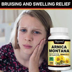 Arnica Montana Capsules - Suitable for Bruises and Swelling, Relieves Pain, Improves Mood, and Boosts Immunity - 120 Capsules - Path to Self-Improvement