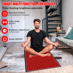 Full Body Red Light Mat 71x31inch Large Infrared LEDs Blanket 1280 660nm 850nm for Pain Relief Wellness Muscle Relax Recovery