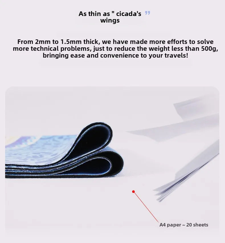 Chamois Yoga Mat Collapsible Portable Suede Yoga Towel Dance Movement Fitness Jump Rope Non-slip Floor Mat Exercise Mat  Gym Mat - Path to Self-Improvement