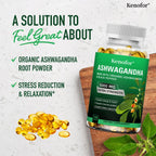 Ashwagandha Supplement - Boosts Brain and Memory, Boosts Energy, Focus, Improves Mood and Sleep - 120 Capsules