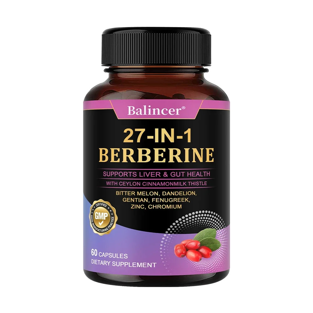 Berberine Dietary Supplement - with Ceylon Cinnamon,Metabolism, Healthy Weight Management, Circulatory Health,Immune System