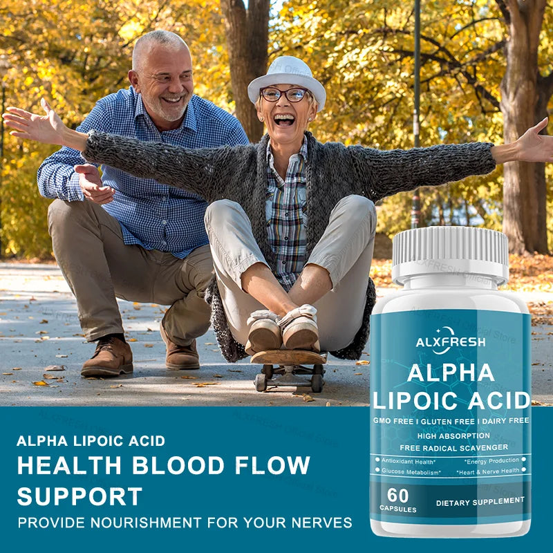 Alpha-lipoic Acid Capsules For Improve Glucose Metabolism Insulin Nervous Liver Have Anti-aging Beauty Weight Management Effects