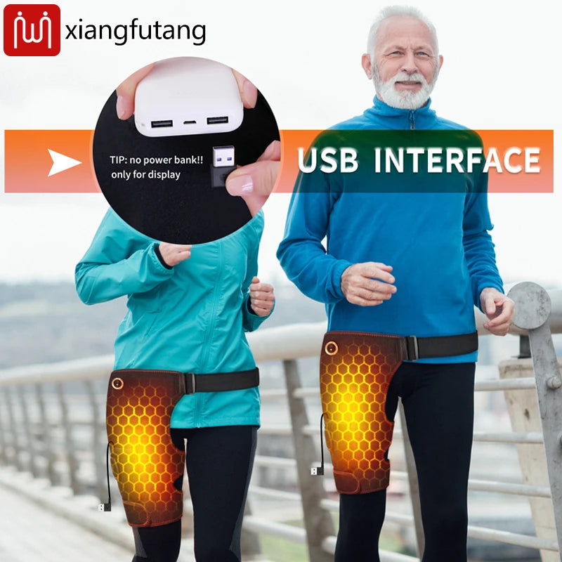 Cordless Heated Hip Support Brace with Massager for Sciatica Pain Relief Lower Back Therapy Hip Heating Pad for Physical Healing - Path to Self-Improvement