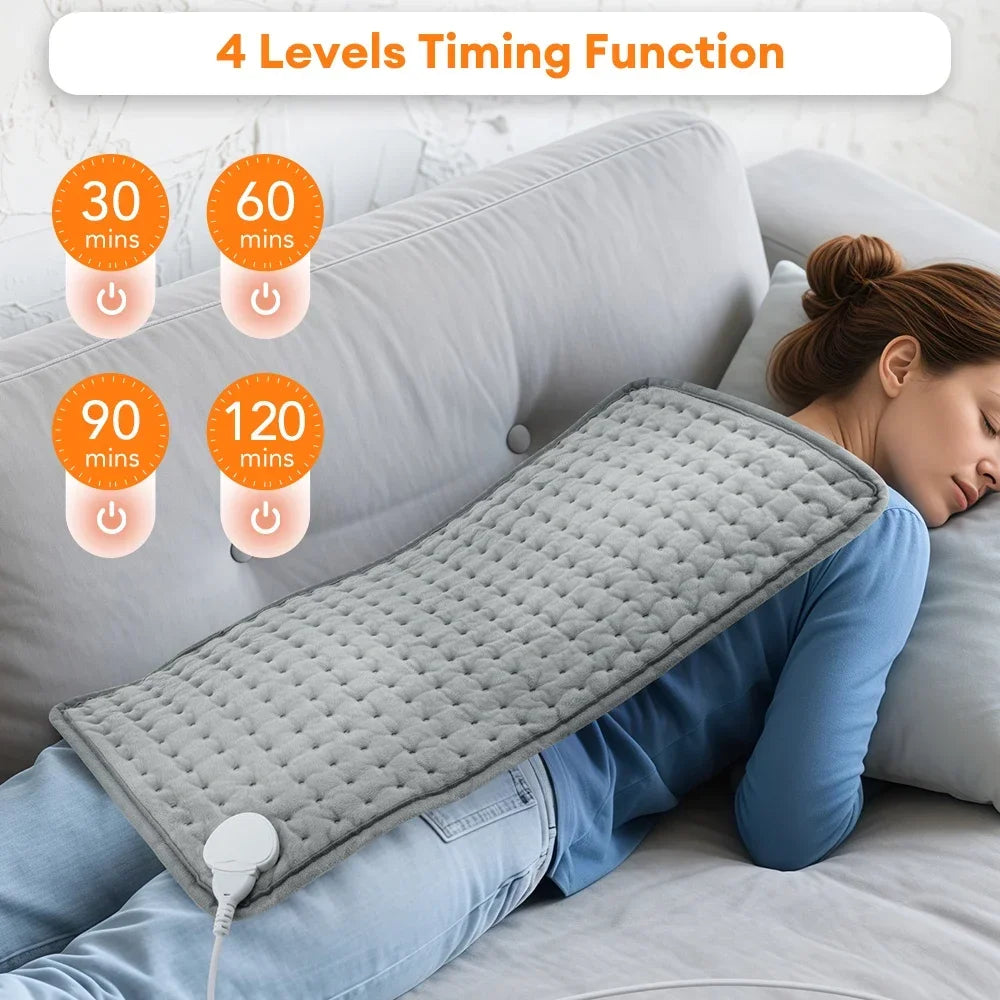 30*60cm Electric Heating Pads for Back Neck Shoulder Home Office Washable Winter Warm Blanket 4 Timer 9 Temperature Control - Path to Self-Improvement